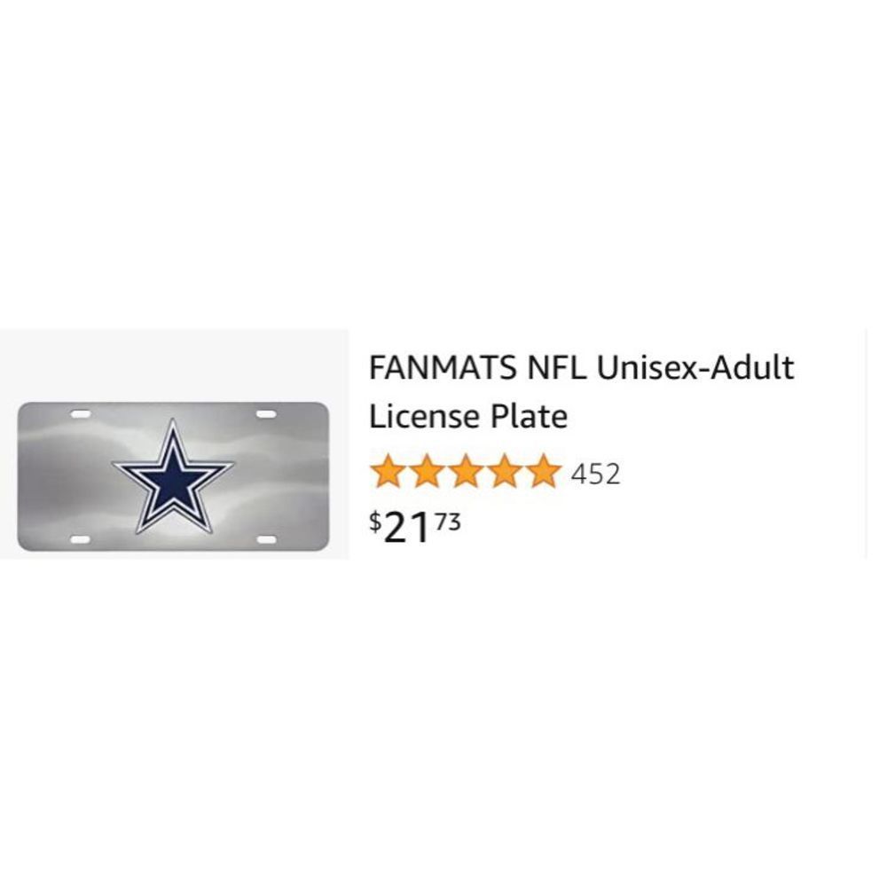 2 Pack License Plate Frame Compatible Cowboys,Novelty License Plate Holder,Alumi